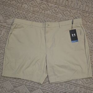 Under Armour Men's Beige Flat Front Shorts